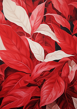 Red and White Leaves