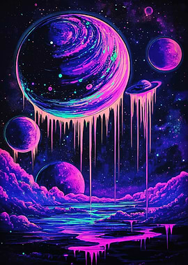 Neon Galaxy Drip