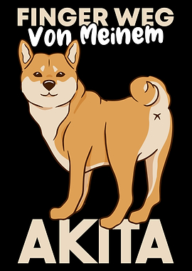 Akita Dog Illustration