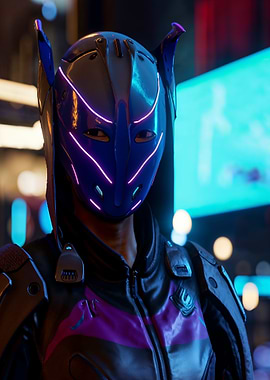 Cyberpunk Character with Mask