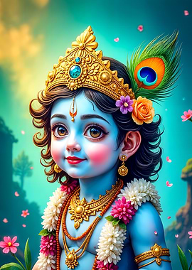 Little Krishna Portrait