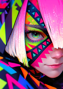 Neon Tribal Makeup
