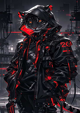 Cyberpunk Tiger