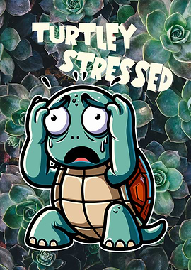 Stressed Turtle Cartoon