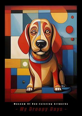 Dog in Geometric Art