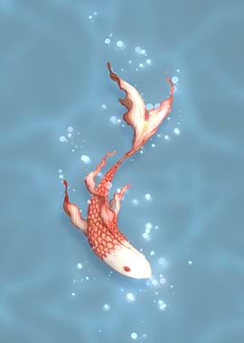 Red Koi Fish
