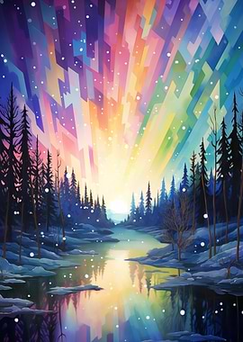 Winter Aurora Borealis