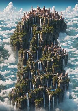 Towering Cliffside Castle