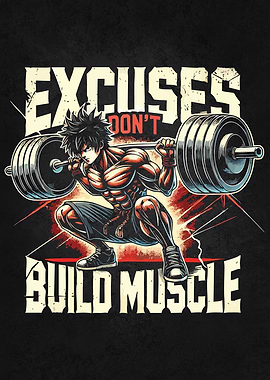 Excuses Don't Build Muscle - Anime Workout