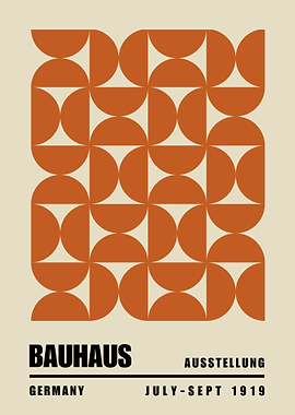 Bauhaus Geometric Poster
