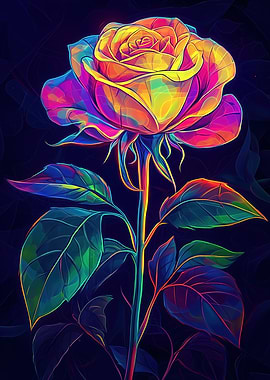 Neon Rose