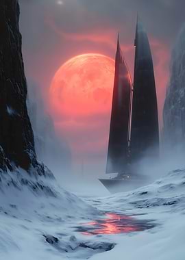 Red Moon Sailboat