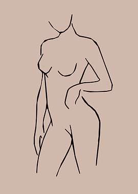 Line Art Female Figure
