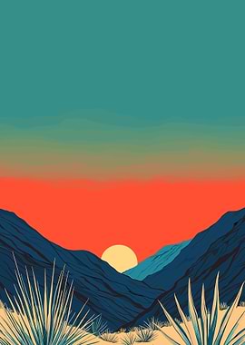 Sunset Mountain Landscape