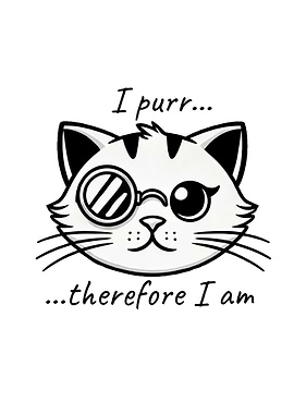 Funny Quote - Poetic Cat Illustration