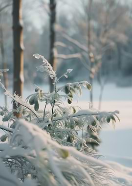 Snowy Winter Branch