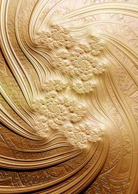 Golden Fractal Art