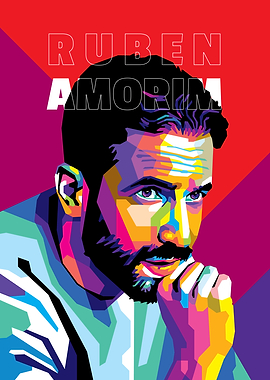 Ruben Amorim in WPAP Style