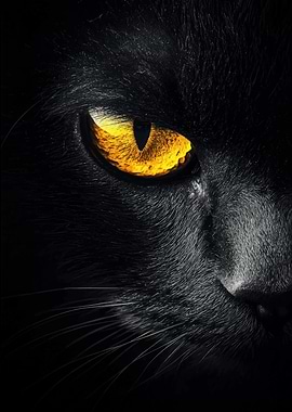 Black Cat Eye Close-Up