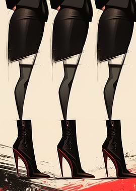 Black Boots and Thigh Highs