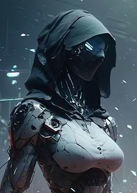 Cyberpunk Female Robot