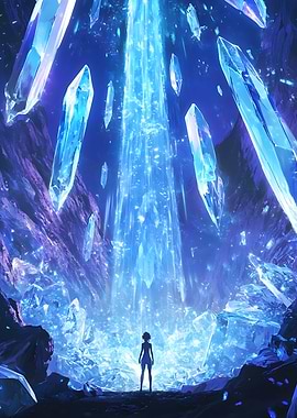 Crystalline Waterfall Nature