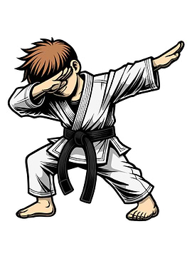 Karate Kid Dabbing Boys Martial Arts Lover