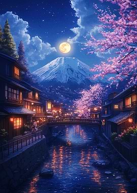 Japanese Night Scene