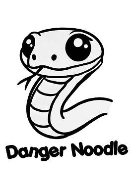 Danger Noodle - Cute Snake Illustration