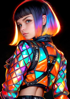 Cyberpunk Fashion Illustration