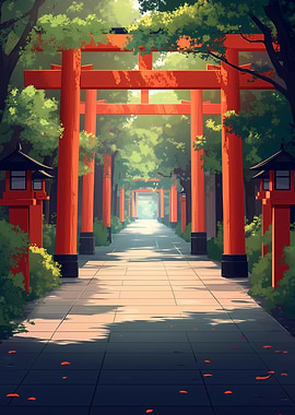 Japanese Shrine Pathway