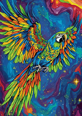 Rainbow Macaw Space