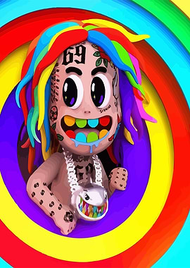 Tekashi 6ix9ine Cartoon
