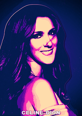 Celine Dion Pop Art Portra
