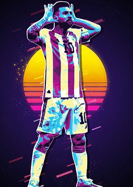 Messi Retro Art