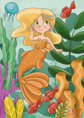 Mermaid with Goldfish