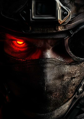 Soldier with Red Eye