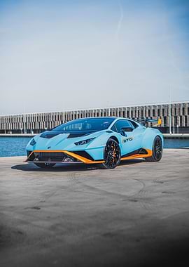Blue Lamborghini STO