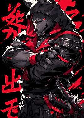 Wolf Warrior Anime Art