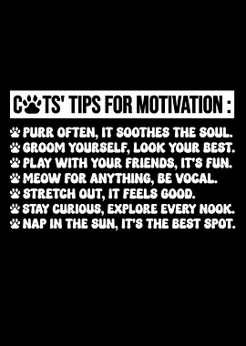 cats' tips for motivation funny cats tips