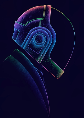 Daft Punk Helmet Art