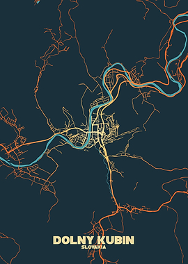 Dolny Kubin City Map