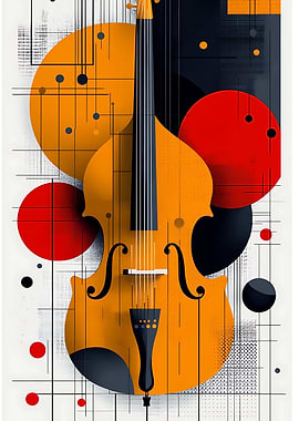 Cello Abstract Art