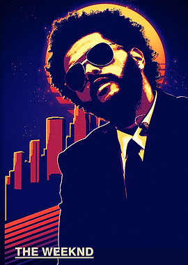 The Weeknd Retro Poster