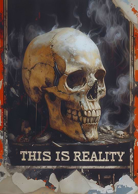 Skull Grunge Graffiti - This Is Reality