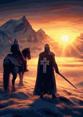 Deus vult, crusaders before the battle