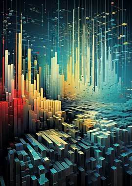 Abstract 3D Cityscape