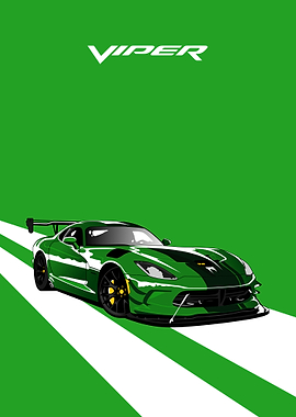 Green Dodge Viper