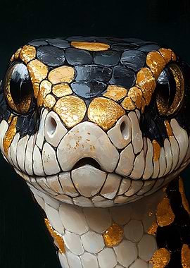Golden Snake Portrait