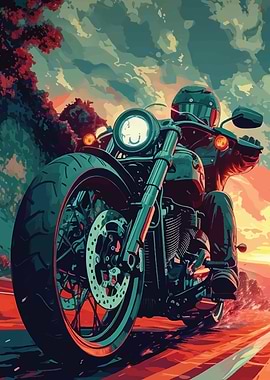 Motorcycle Sunset Ride
